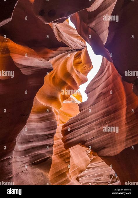 beautiful light and colors in upper antelope canyon, arizona, usa Stock ...