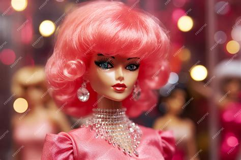 Premium AI Image | Barbie cute disco plastic doll portrait