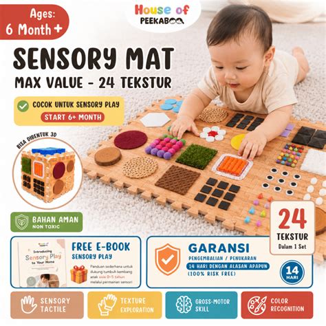 jual paket  tekstur sensory mat max     sensory tactile