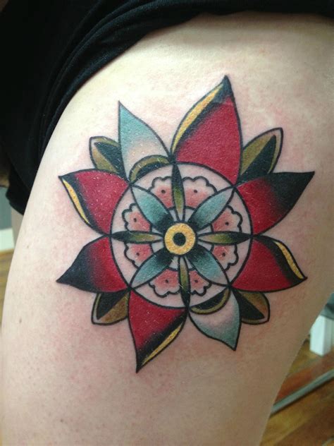 flower thigh tattoos 9