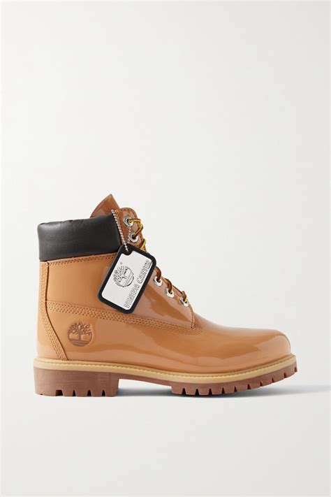 Timberland + Veneda Carter Patent-leather Ankle Boots in Brown | Lyst UK