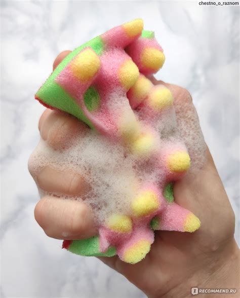 Губка для мытья посуды Qualita Antibacterial - «Яркая, цветная губка ...