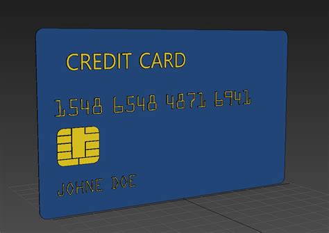credit card 3d model