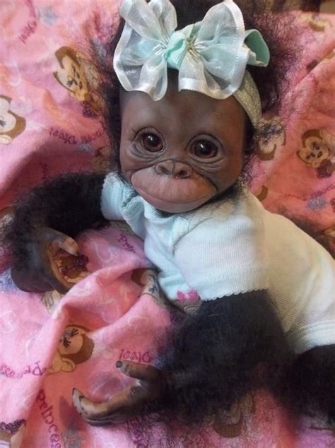 This is for a custom made to order reborn monkey doll.(closed mouth ...