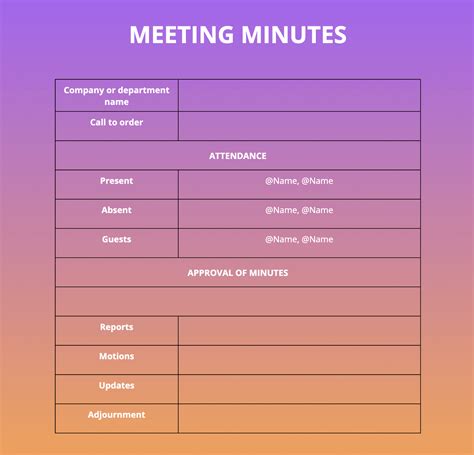 write effective meeting minutes  tips examples