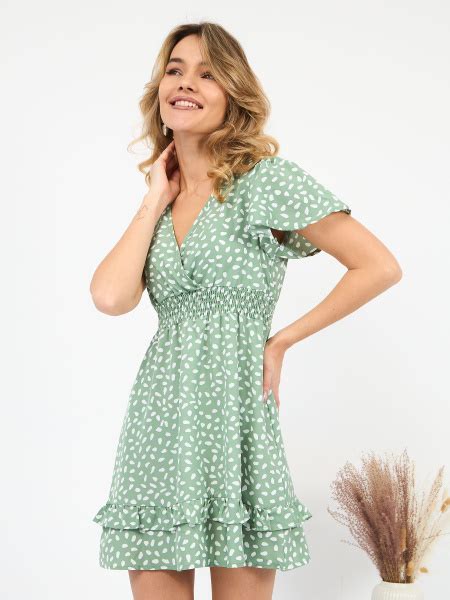 Сарафан женский Decollete летний короткий Blanca aruMgreen013mini ...
