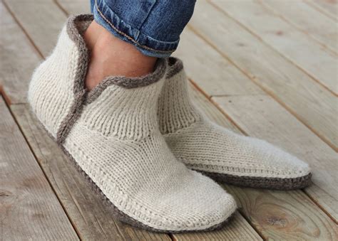 slipper knitting pattern