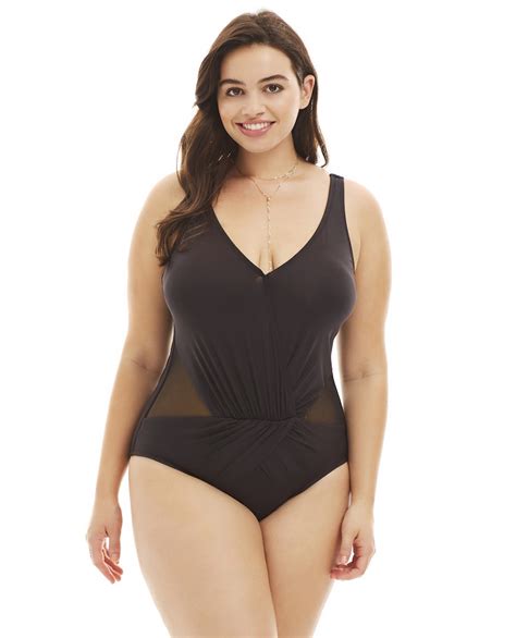Kenneth Cole Ready to Ruffle Plus Size Shirred Halter One Piece