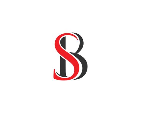 concepto de vector de diseño de lujo con logotipo de letra sb y bs ...