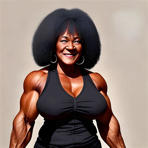 black muscular older woman - Arthub.ai