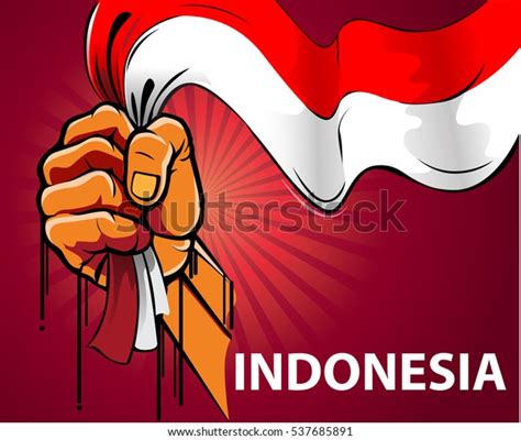 vector illustration hand holding red white stock vector royalty