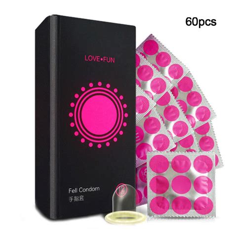 Buy 60 Pcs Natural Latex Ultra-thin Finger Condom Women Stimulate ...