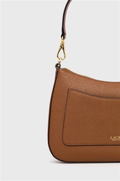 Шкіряна сумочка Lauren Ralph Lauren колір коричневий | ANSWEAR.ua