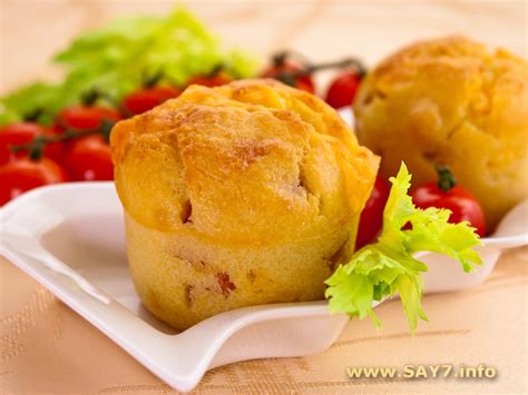 Маффины с сыром и ветчиной