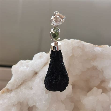 Moldavite Trio, Large (23.00 gm), – High Quality, MB Designed Setting