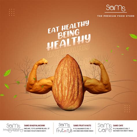 eat healthy  healthy social media dry fruit post shiv graphic