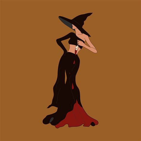 Halloween costume concept. Witch. Cute ladies. Retro style. 48721115