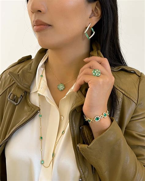 Emerald and Diamond Kite Drop Earrings - Turgeon Raine