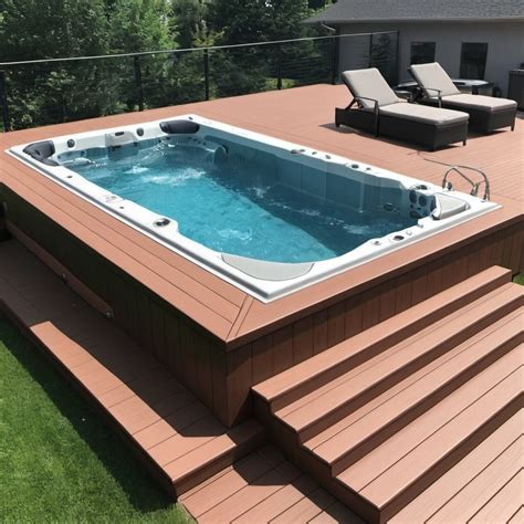 swim spa composite decking ideas deck kingdom