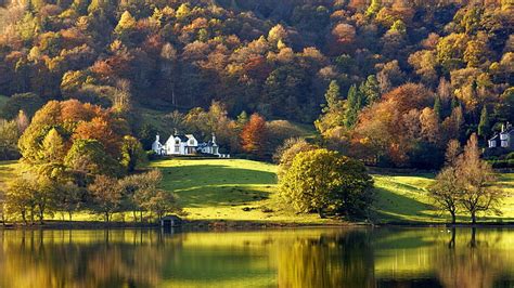 HD wallpaper: Cumbria England Grasmere Lake Nature Lakes HD Art, Lake ...