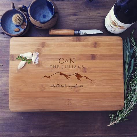 Cutting Boards Custom Gift Your Text or Logo on Wood Chopping Block