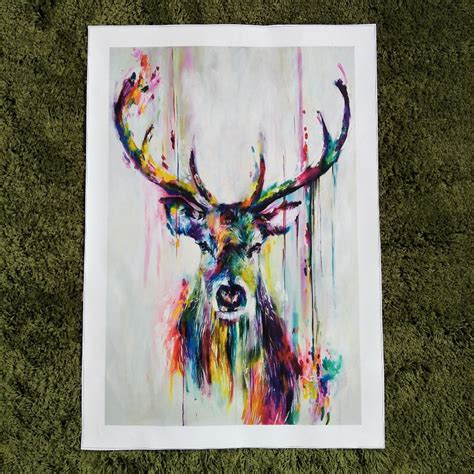 Abstract Deer Painting at PaintingValley.com | Explore collection of ...