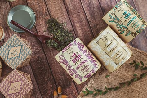 Серия чайных упаковок "Живой Вкус" on Behance
