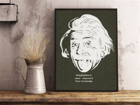 Wall art Albert Einstein print positive quote positive | Etsy