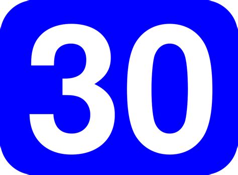 Number Thirty Rounded · Free vector graphic on Pixabay