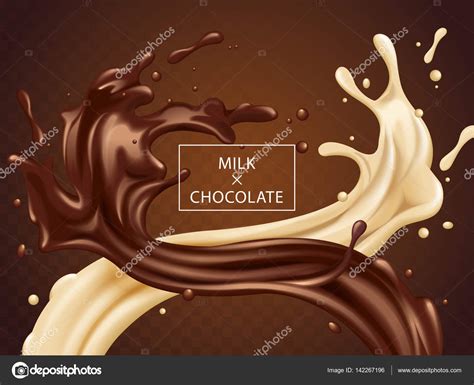 Молоко і шоколад скручені Stock Vector by ©HstrongART 142267196