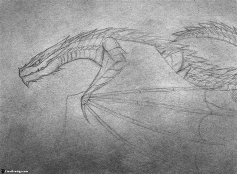how to draw a wyvern