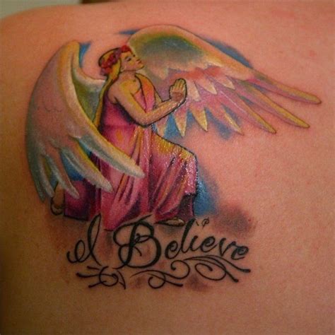 My angel tattoo. Always believe! | Angle tattoo, Tattoos, Angel tattoo