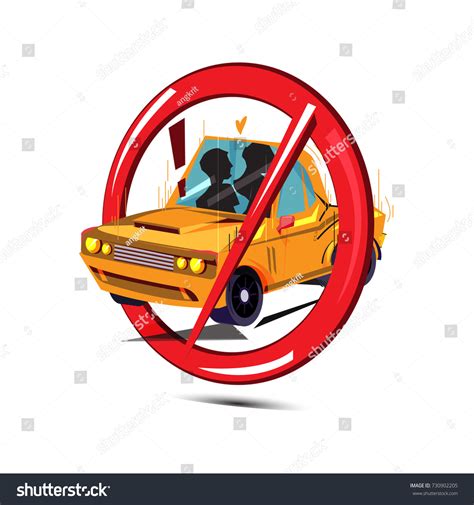 No Sex Car Sign Vector Illustration Stock Vector (Royalty Free) 730902205