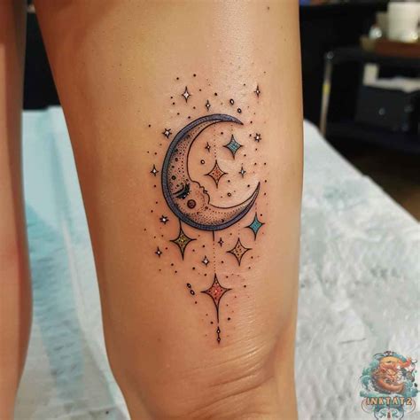 Shining Bright: Exploring the Timeless Beauty of Moon and Stars Tattoos ...