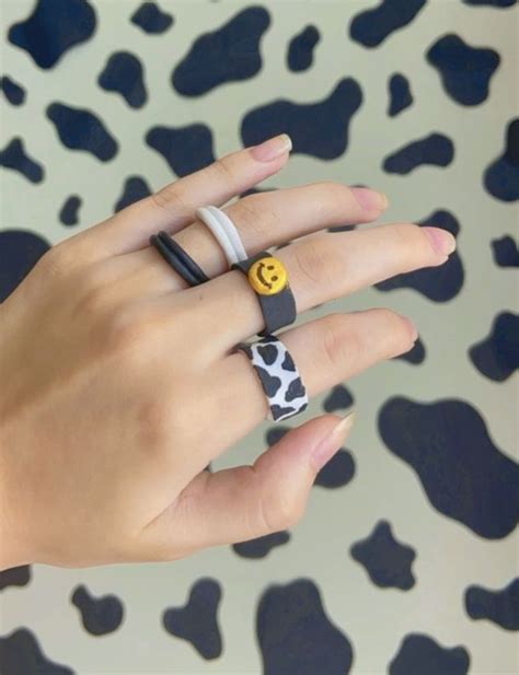 Pin by maggie on $1 | Clay jewelry diy, Polymer clay ring, Diy clay rings