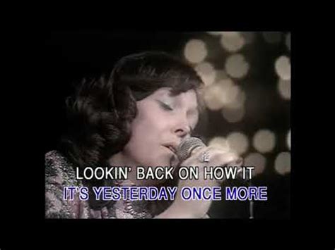 Carpenters Yesterday Once More KARAOKE - YouTube