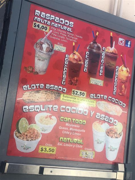 Menu at El Mercadito de Los Angeles restaurant, Los Angeles