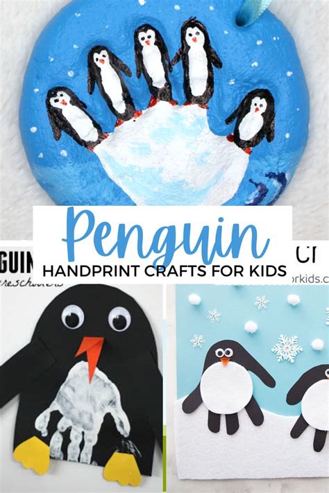 10 Winter Penguin Handprint Crafts for Preschoolers | Penguin crafts