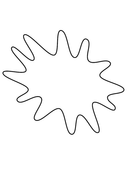 Splat Outline 1 Clip Art at Clker.com - vector clip art online, royalty ...