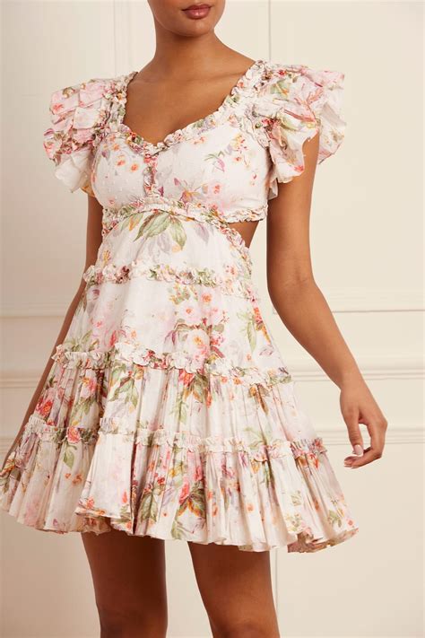 Paradise Garden Cotton Backless Micro Mini Dress – Multi | Needle & Thread