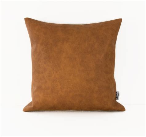 Brown Leather Pillow - Odditieszone