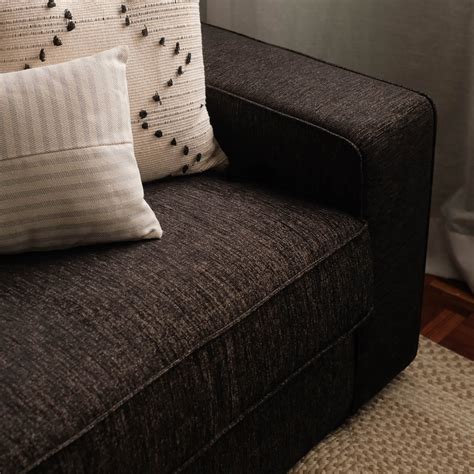 Klaus Ebony 3 Seater Sofa