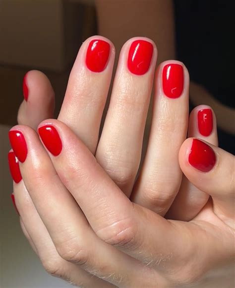 Unhas Curtas Vermelhas Em Gel - 130 melhores ideias de unhas de gel vermelhas em 2025 | unhas de gel ...