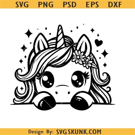 peeking cute unicorn svg unicorn svg cut file unicorn kawaii svg png