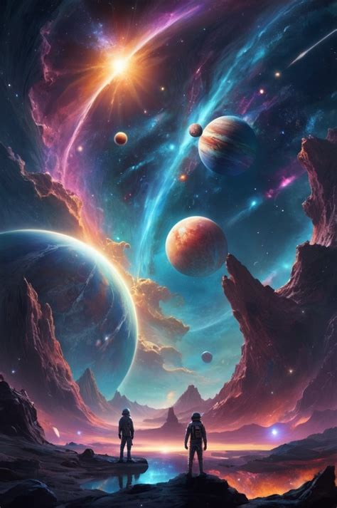 exploring  cosmic beauty  outer space artwork future imaginations