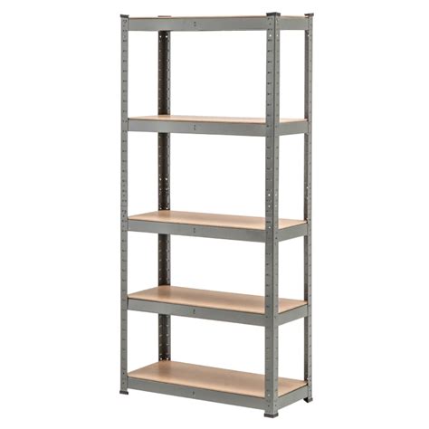 Метален стелаж с 5 рафта MDF, 175кг на рафт 90 х 40 х 180мм CLARK ⋆ ...