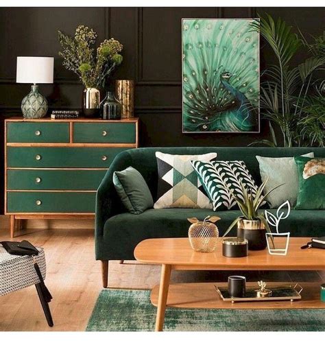 #livingroomdesigns | Зеленые гостиные, Дизайн дома, Интерьер