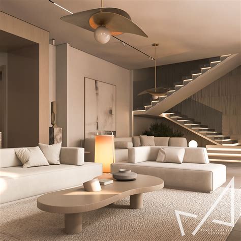 modern living interior design  behance