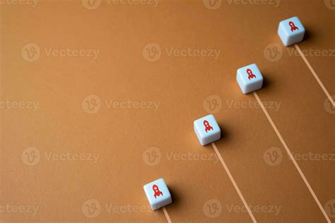 Startup race. New space race. Strive to achieve success. Explore new