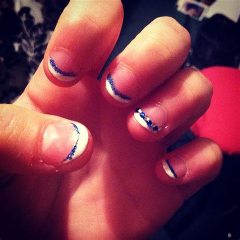 cute blue french tips!